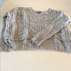Grey cropped sweater